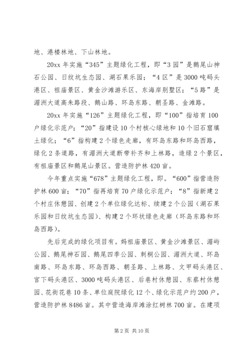 城乡绿化与绿色通道工程建设情况汇报 (6).docx