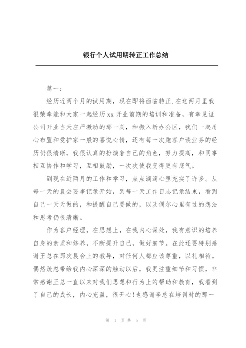 银行个人试用期转正工作总结.docx