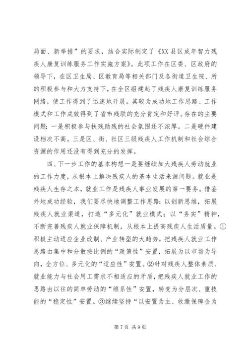 残疾人工作总结与工作计划 (6).docx