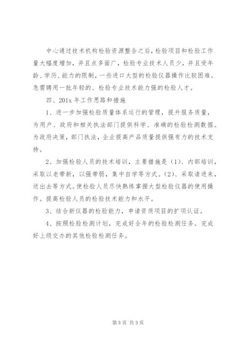 检验检测中心年度工作总结及工作计划范文.docx