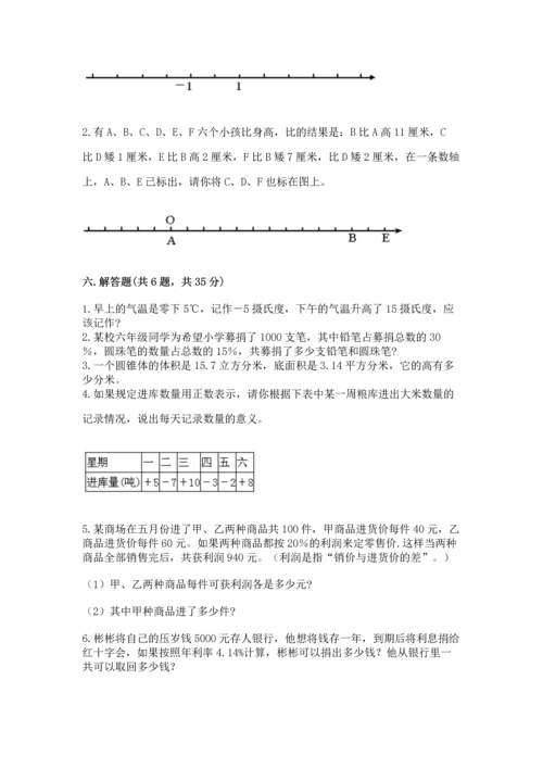 人教版六年级下册数学期末测试卷及参考答案（综合卷）.docx