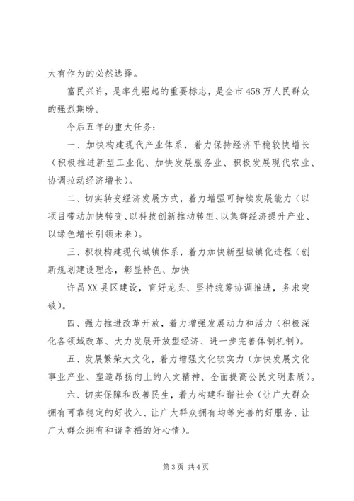 学习市六次党代会精神.docx