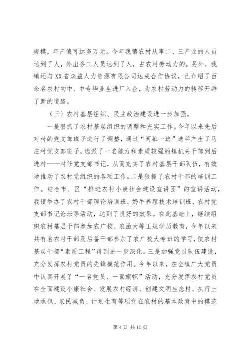 年度乡镇工作总结及年工作计划.docx