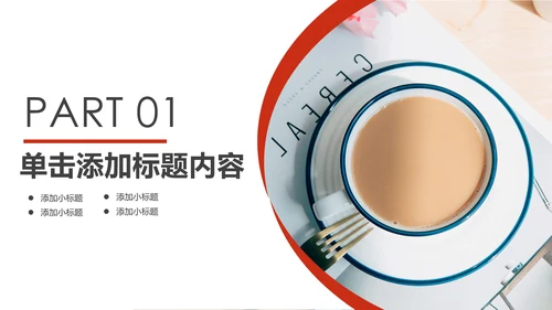 美味休闲下午茶咖啡厅介绍咖啡介绍PPT模板