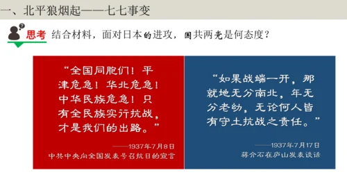 第19课 七七事变与全民族抗战 大单元教学课件