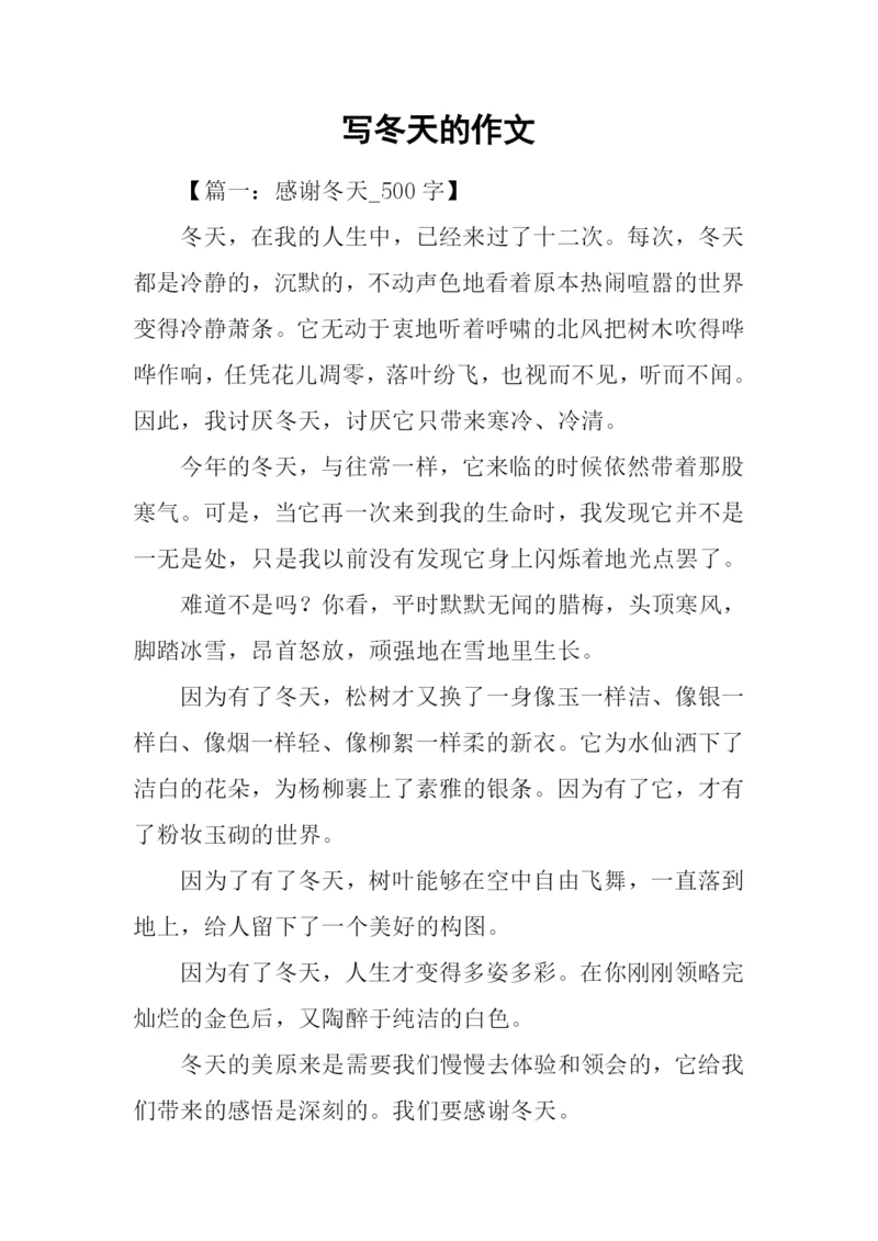 写冬天的作文.docx