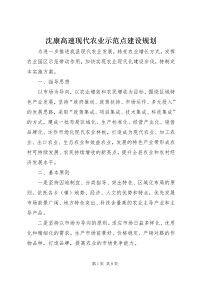 沈康高速现代农业示范点建设规划.docx