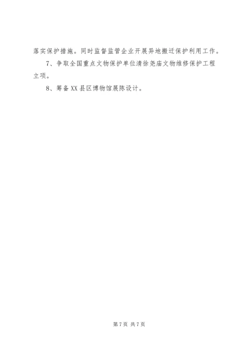 文物旅游局工作总结及XX年工作计划.docx