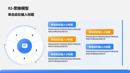 蓝色渐变风思维模型PPT模板