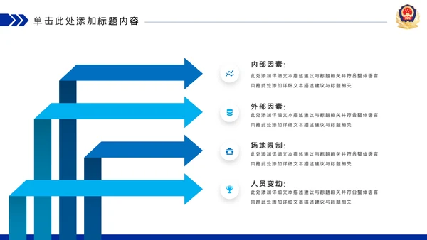 蓝色公安警察工作总结述职报告动态PPT模板