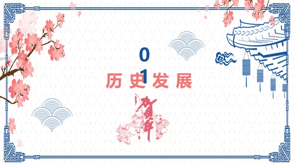简约中国风春节习俗传统节日PPT课件