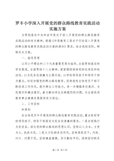 罗丰小学深入开展党的群众路线教育实践活动实施方案.docx