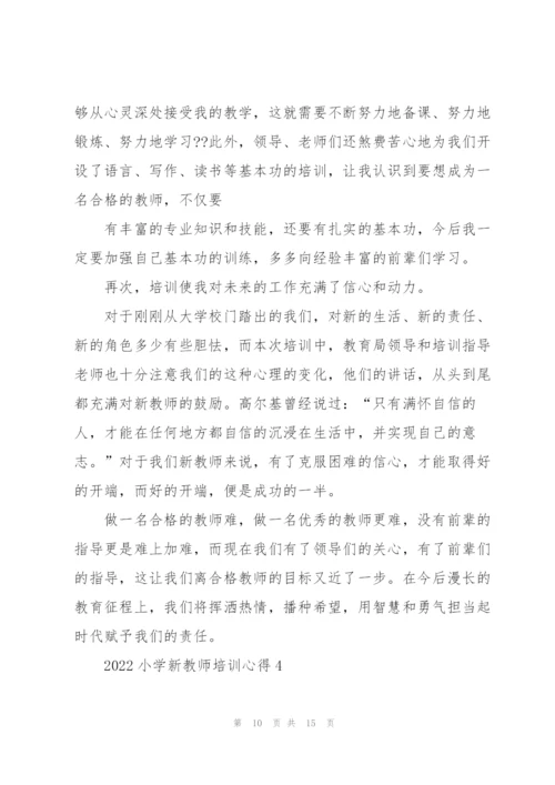 2022小学新教师培训心得.docx