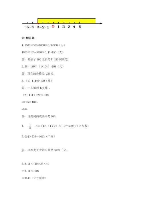 北道区六年级下册数学期末测试卷及一套答案.docx