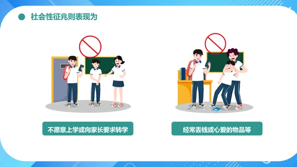 中小学生校园欺凌暴力主题班会课件ppt模板
