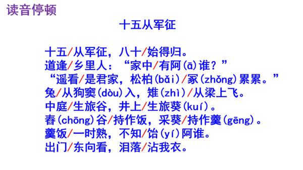 第24课《十五从军征》精品实用高效课件(共18张PPT)