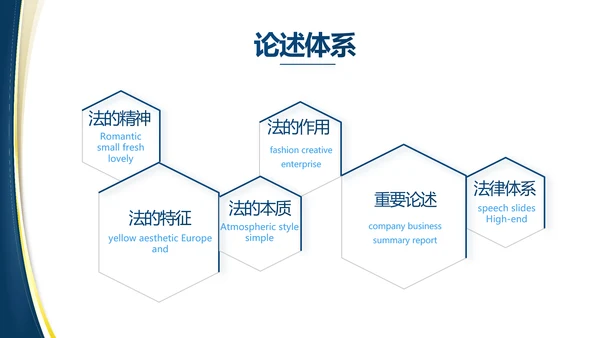 蓝色大气党建法律讲座工作总结PPT