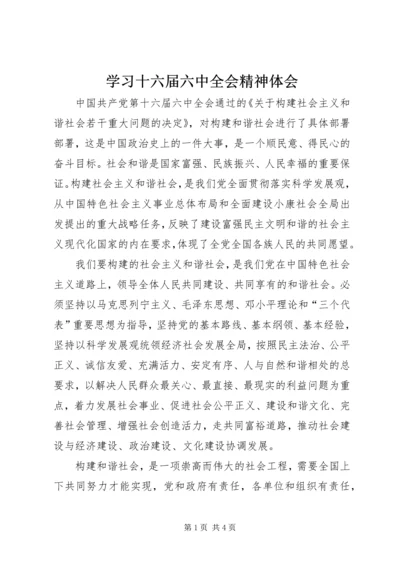 学习十六届六中全会精神体会.docx