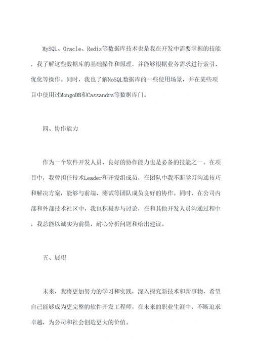 技术资格个人总结
