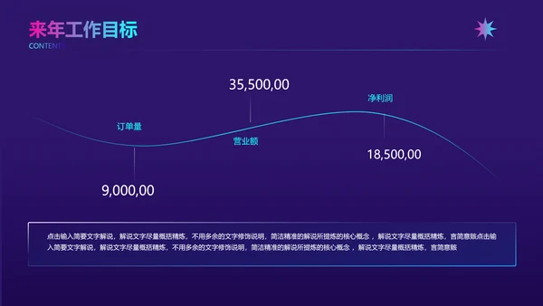 蓝紫色立体科技风年会晚会PPT模板