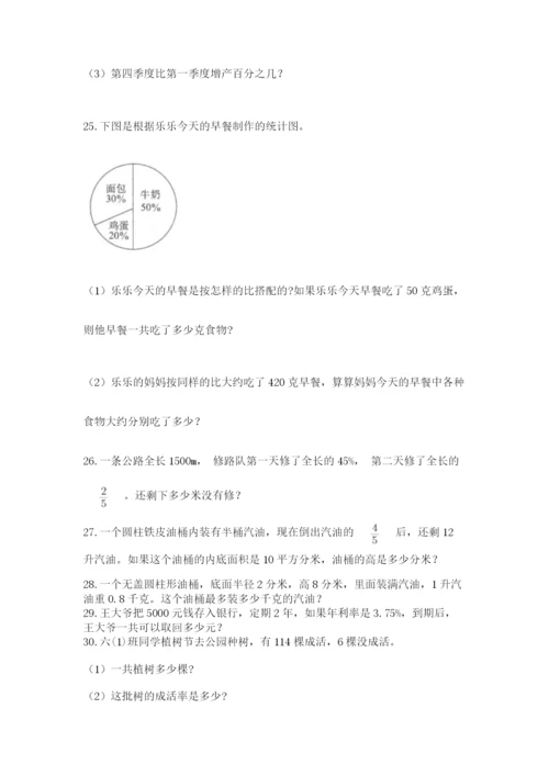 六年级小升初数学解决问题50道带答案（精练）.docx