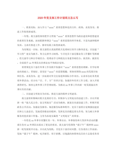 精编之年党支部工作计划范文怎么写.docx