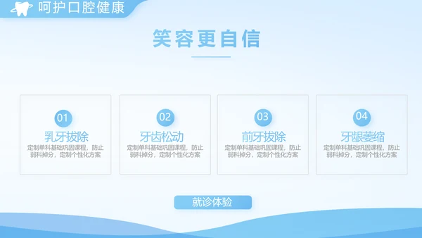 蓝色医疗牙科口腔年年终总结PPT