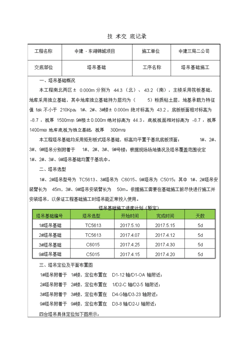 中建 东湖锦城塔吊基础技术交底