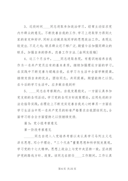 党小组考察意见优选25篇.docx