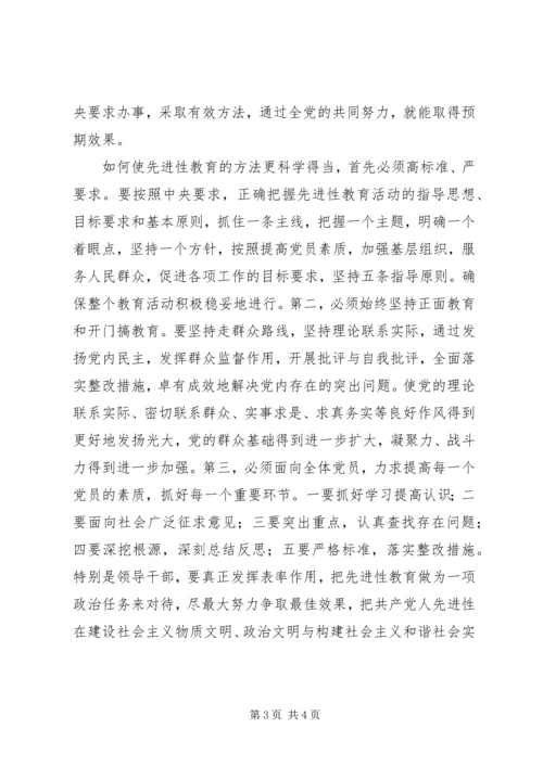 对保持共产党员先进性教育指导原则的思考 (5).docx