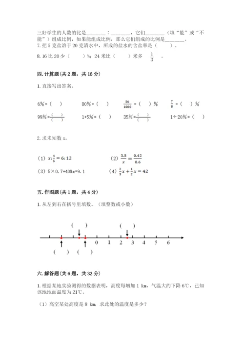 冀教版小学六年级下册数学期末检测试题精品（夺冠系列）.docx