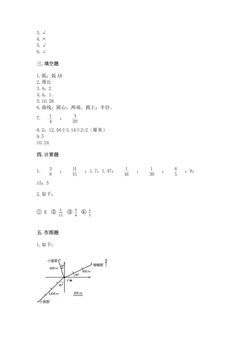 人教版六年级上册数学期末测试卷含答案（能力提升）.docx