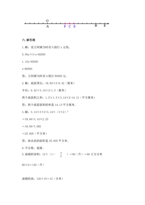 人教版六年级下册数学期末测试卷附答案【突破训练】.docx