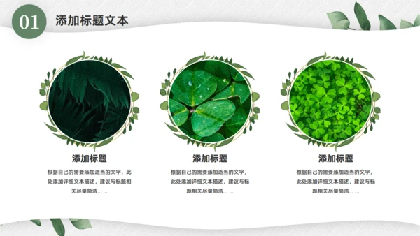 淡雅小清新，工作总结汇报商务通用PPT模板