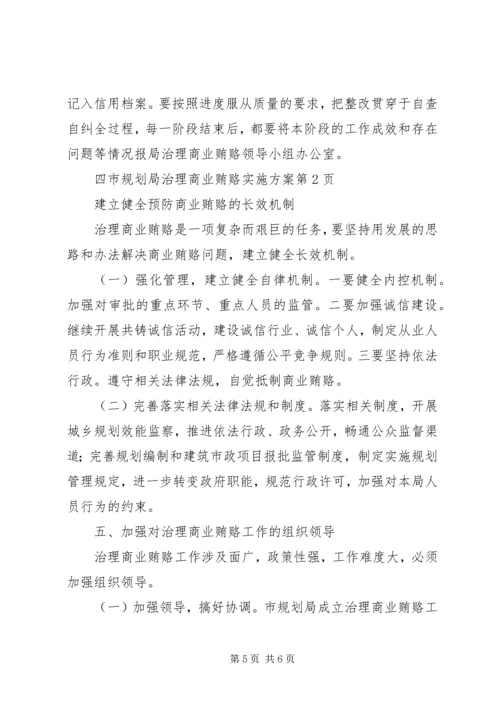 市规划局治理商业贿赂实施方案.docx