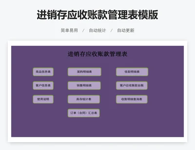 进销存应收账款管理表模版