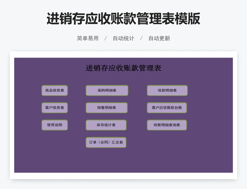 进销存应收账款管理表模版