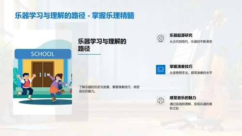 音乐乐器探索PPT模板