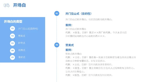蓝白色立体风医药代表销售经营分享PPT经验分享