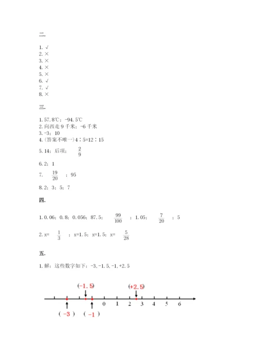 人教版六年级数学下学期期末测试题含答案【典型题】.docx