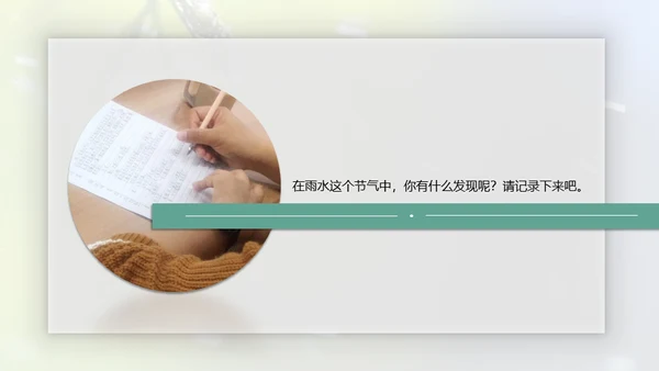 春天雨水绿叶晨露二十四节气通用PPT课件