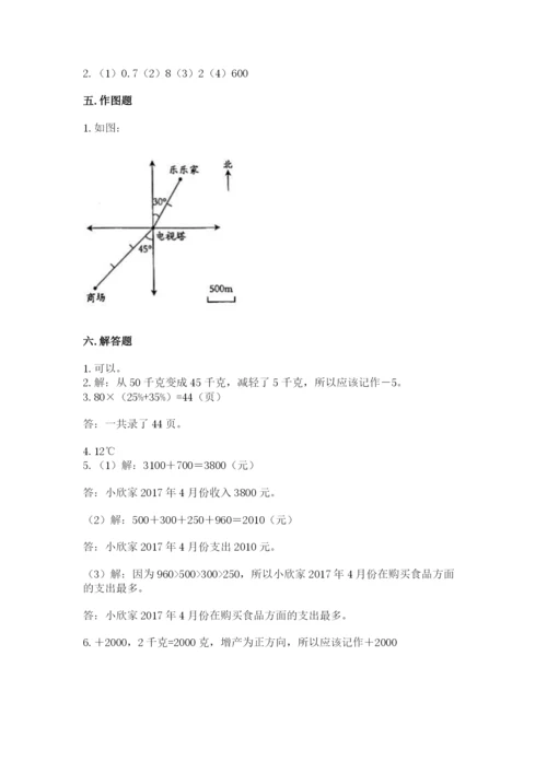 电白县六年级下册数学期末测试卷及一套答案.docx