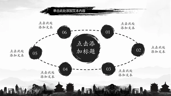 古典水墨城市工作总结PPT模板