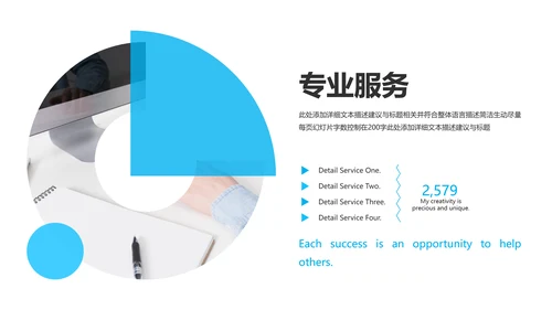 蓝色创意企业宣传商业计划书商务PPT模板