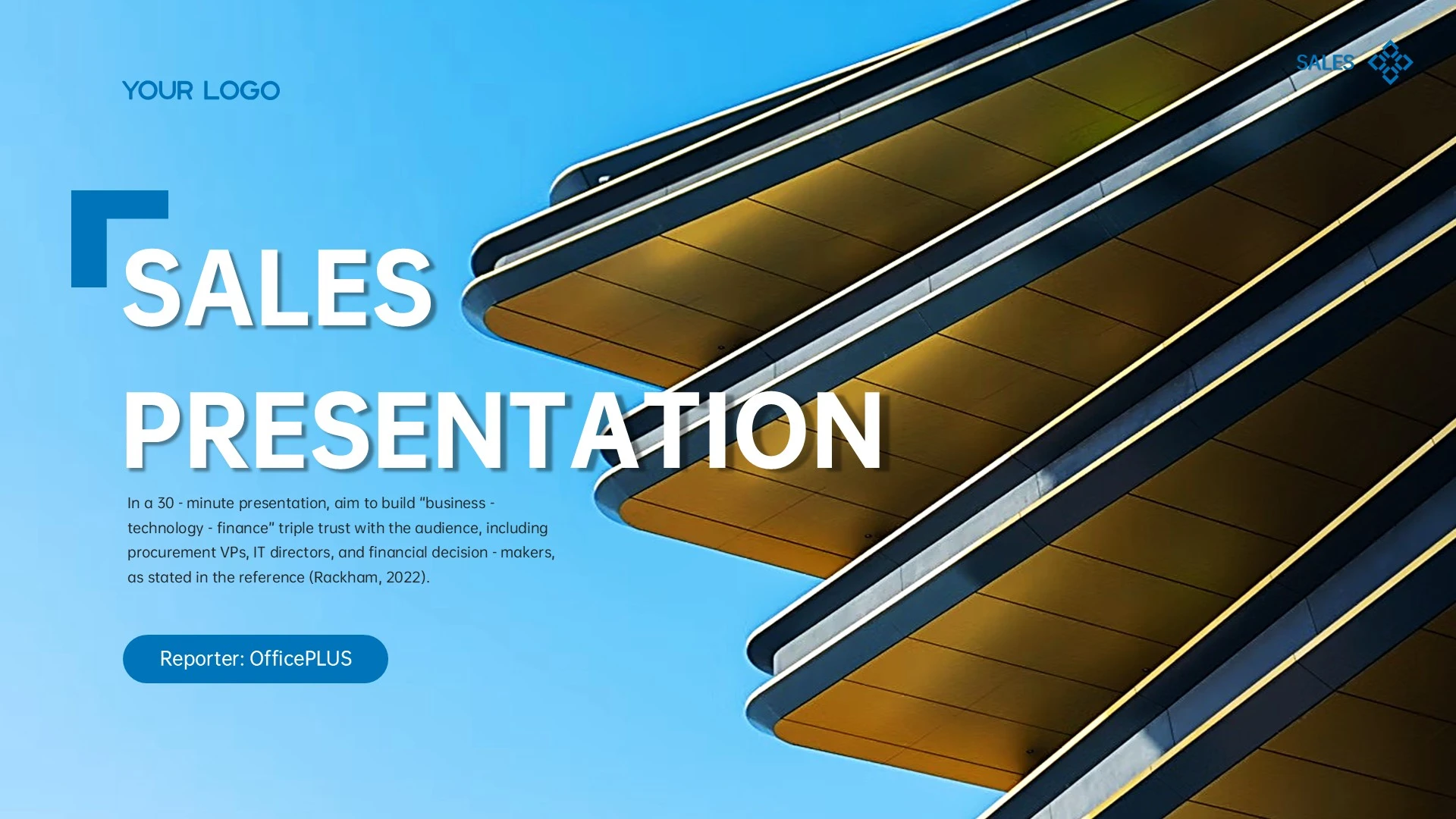 蓝色极简欧美风英文营销计划PPT模板