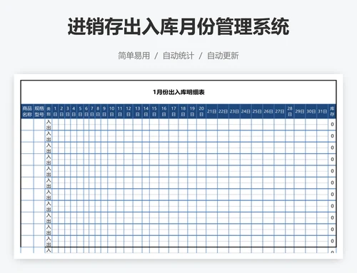 进销存出入库月份管理系统