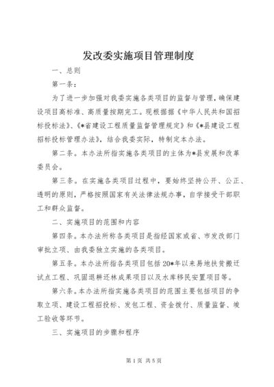 发改委实施项目管理制度.docx