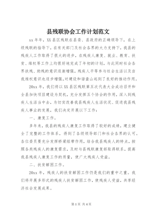 县残联协会工作计划范文.docx