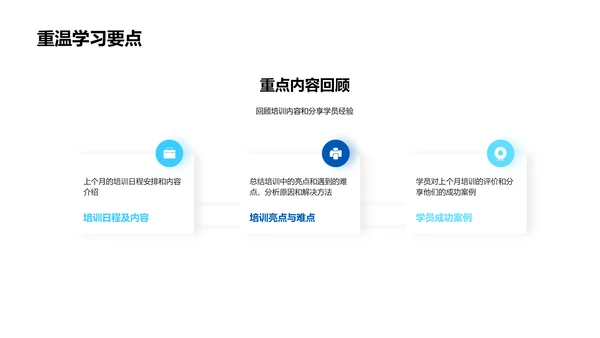 培训项目月报PPT模板