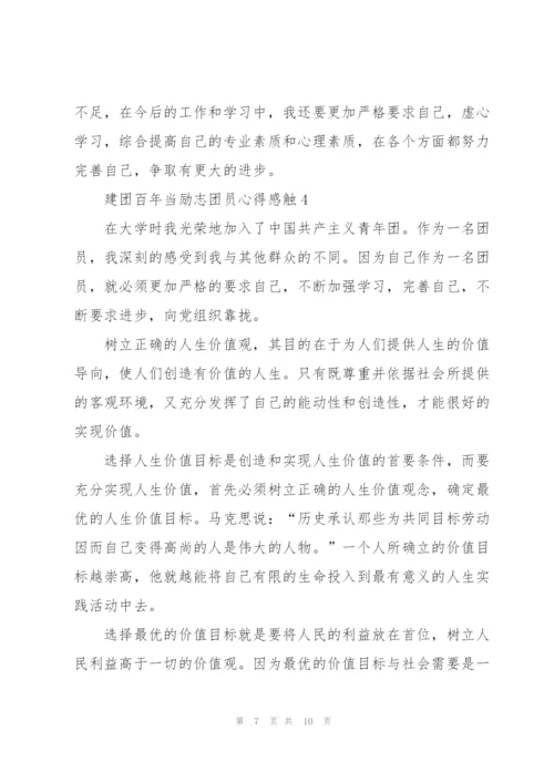 建团百年当励志团员心得感触2022.docx